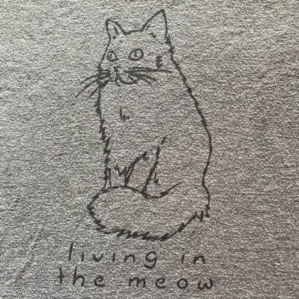 American Apparel Heather Grey Cat The Track Shirt